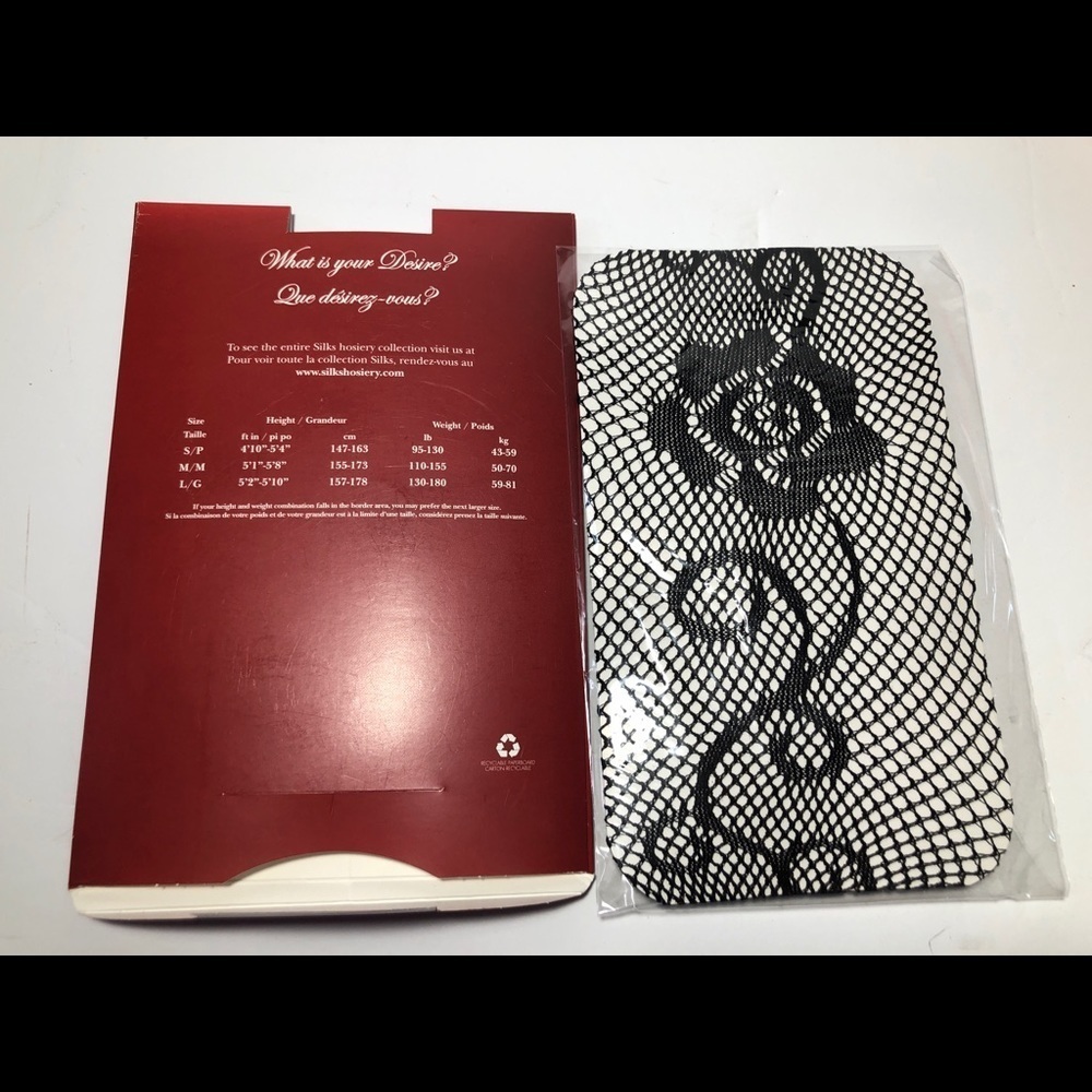 Womens Designer Stockings. Thigh High. Large. NEW
Silks